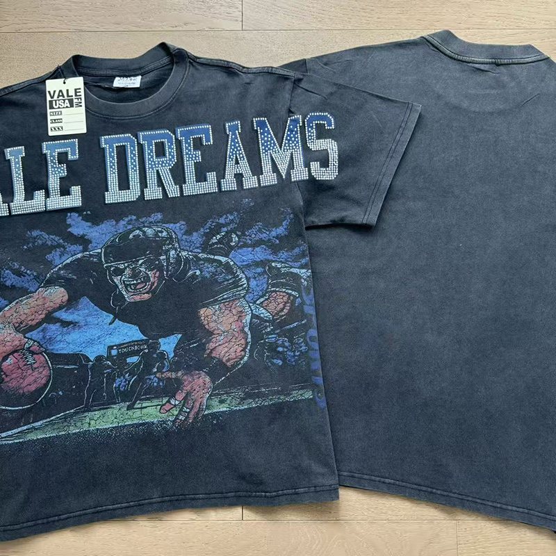 VALE USA Dreams Football Graphic T-Shirt — context