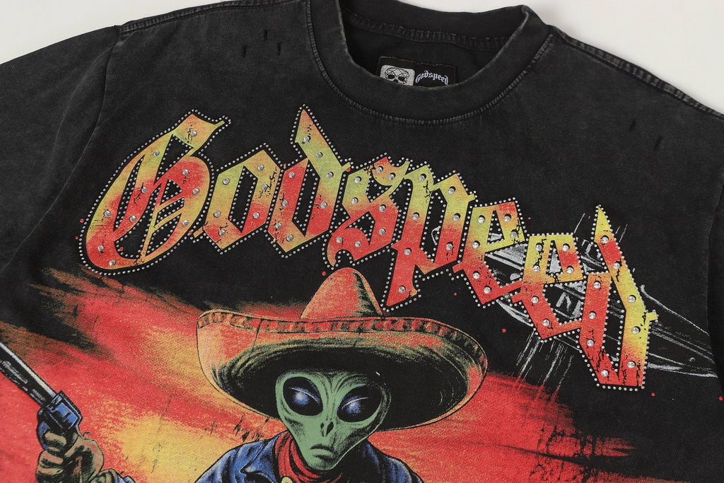 Godspeed Alien Cowboy Graphic T-Shirt — detail