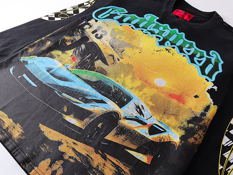 Godspeed Washed Black Car Graphic Long-Sleeve T-Shirt — detail