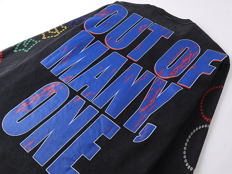Godspeed Washed Black Graphic Long-Sleeve T-Shirt — detail