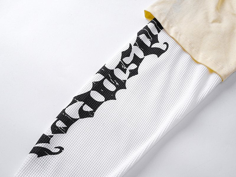 Godspeed E Pluribus Unum Faux Layered Long-Sleeve T-Shirt — detail