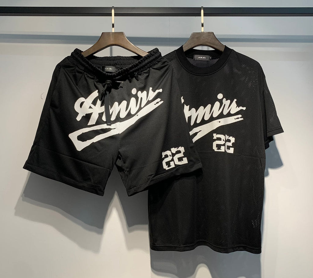 AMIRI 22 Mesh T-Shirt & Shorts Set — front