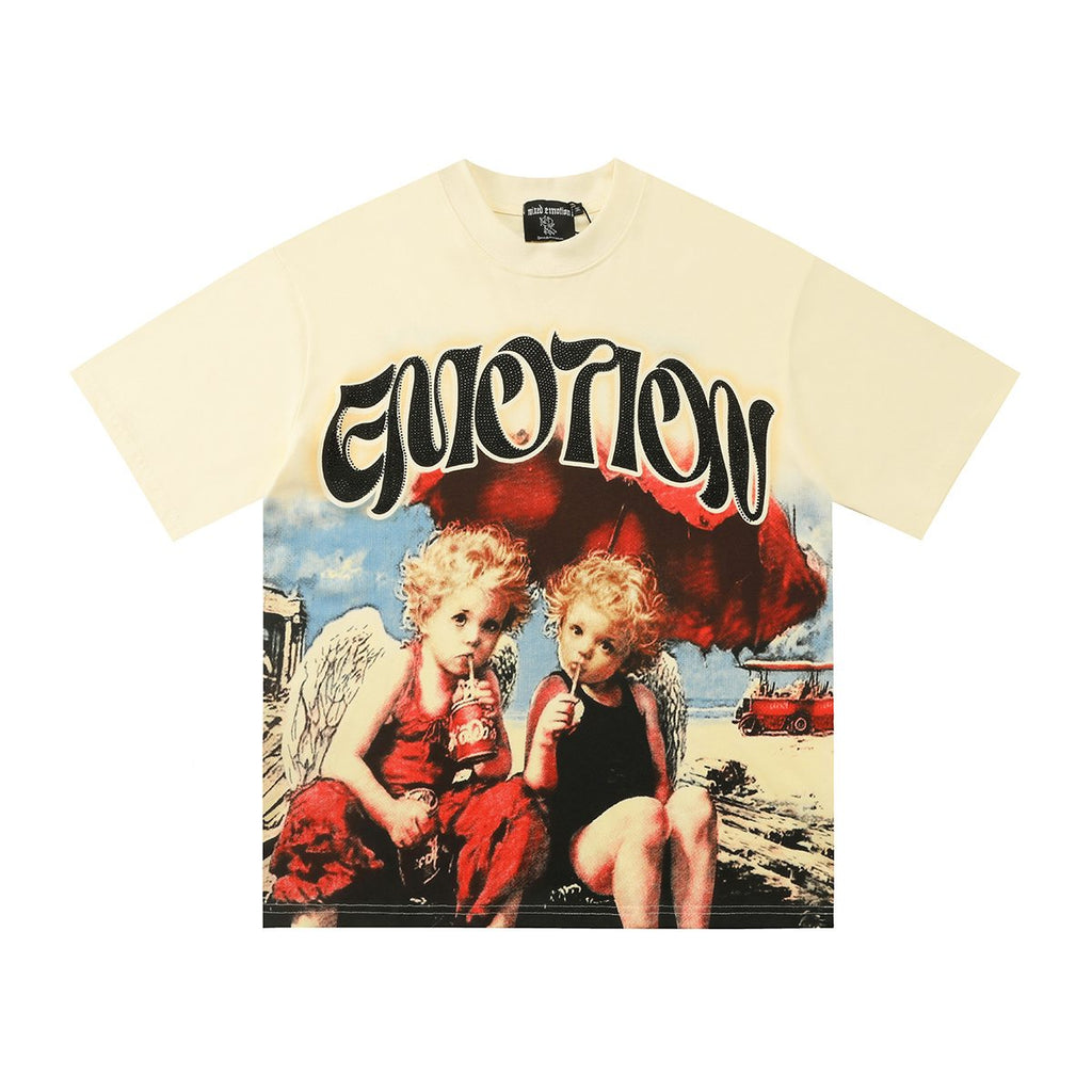 MIXED EMOTION Cherub Graphic T-Shirt — hero