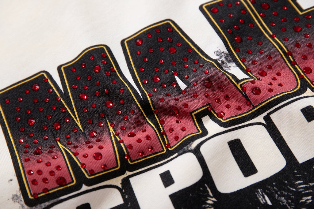 MAJESTIK Off White Graphic Sleeveless T-Shirt — detail