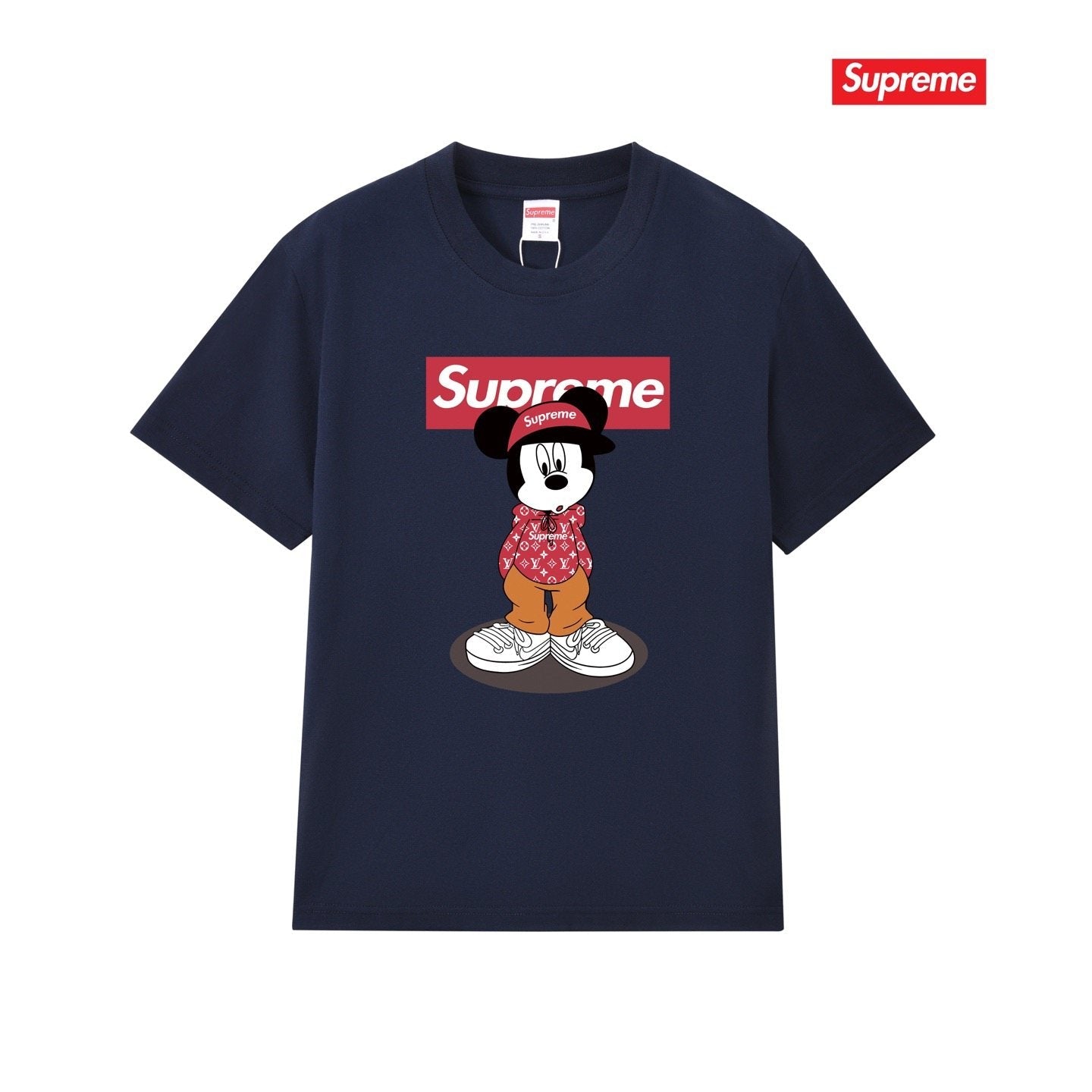 Supreme Mickey-Style Character Graphic T-Shirt — front
