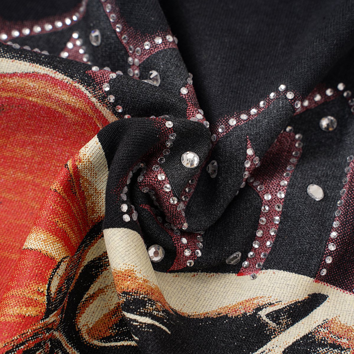 Godspeed 69 Football Skull Graphic T-Shirt — detail