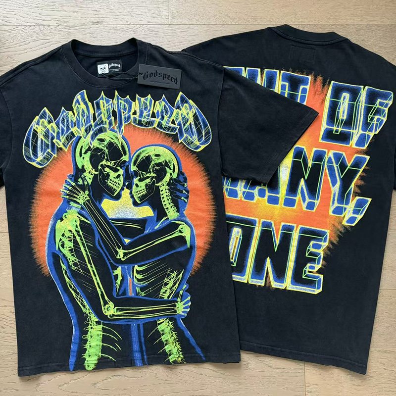 Godspeed Out of Many, One Skeleton Graphic T-Shirt — comparison