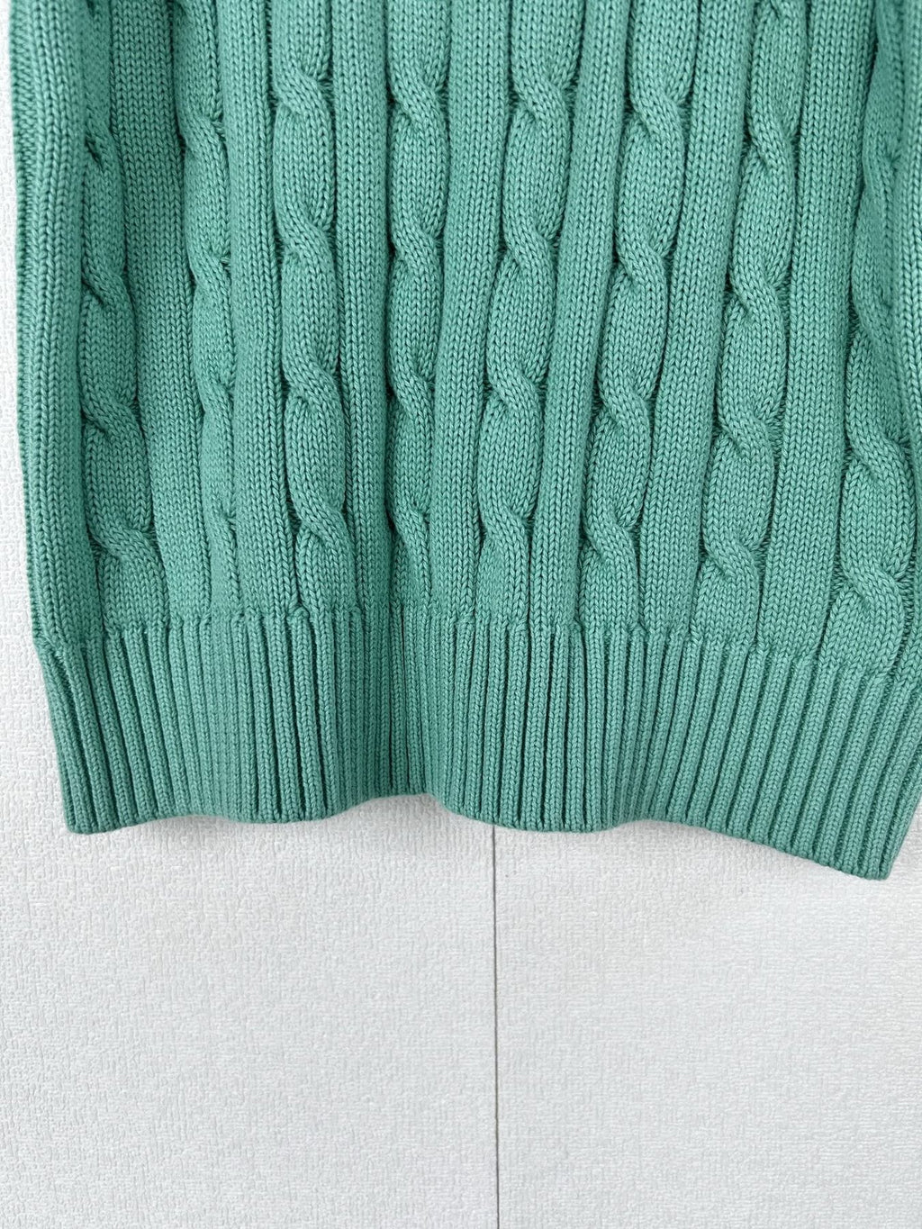 Test2-Ralph Lauren Women's Cable-Knit Short-Sleeve Top — detail